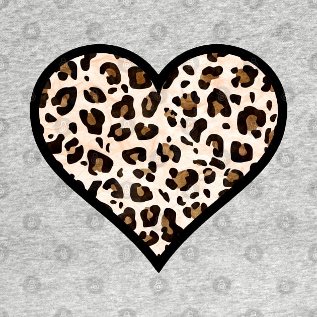 Leopard Print Heart by bumblefuzzies